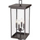 Barkeley 4 Light 26.13 inch Powder Coated Bronze Outdoor Post Lantern